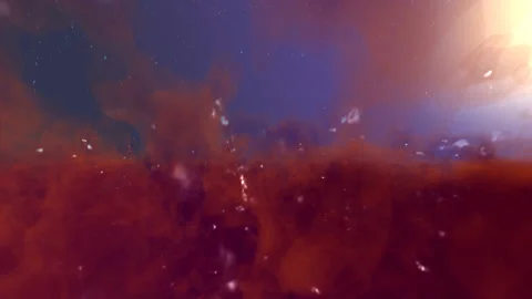 Thick Environmental Atmospheric Dark Rusty Martian Cloud Cover 스톡 동영상 143914476