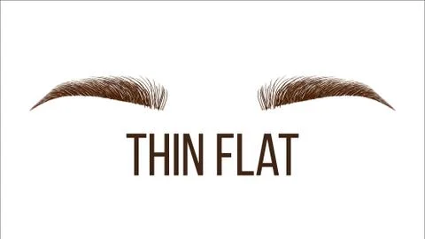 Thick Flat Brows Shape Vector Web Banner Template イラスト素材