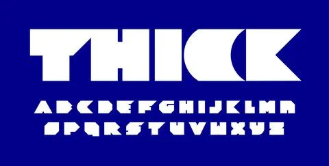 Thick font with sharp edges and zero white space. Ultra bold angular alphabet Stock Illustration