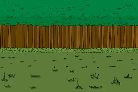 Thick forest background Stock Illustration
