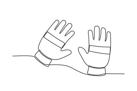 Thick gloves to warm hands Stock Illustration