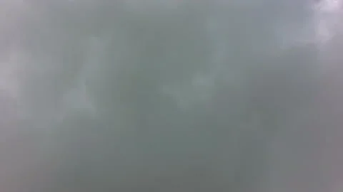 Thick gray clouds like smoke float in the blue sky. Time laps. Stock Footage 142080195