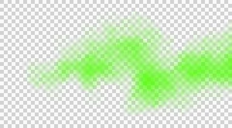 Thick green smoke cloud on transparent background drifting Stock Illustration