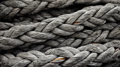 Thick Harbor Rope Texture Stock Photos