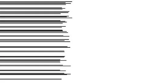 Thick horizontal motion lines on white, heavy speed effect, illustation Stock Illustration