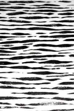 Thick Ink Pen Black Lines on White Background Zebra Skin Barcode Shapes Illustrazione stock