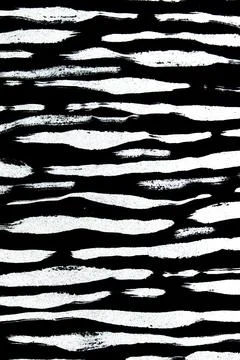 Thick Ink Pen Black Lines on White Background Zebra Skin Barcode Shapes Illustrazione stock
