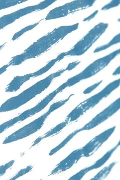 Thick Ink Pen Lines on White Background Zebra Skin Blue Barcode Shapes Illustrazione stock