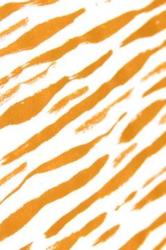 Thick Ink Pen Lines on White Background Zebra Skin Orange Barcode Shapes Stock Illustration