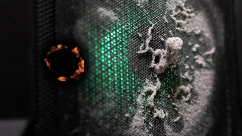A thick layer of dust on the computer's system unit Stock Footage 342831520