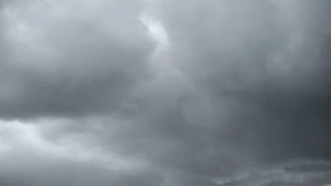 Thick layer of Gray Storm Clouds Drifting in the Sky Vidéo 145883501