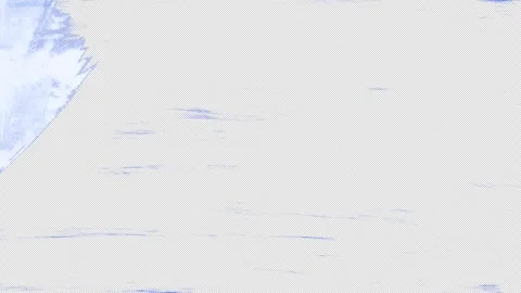 A thick layer of white oil paint strokes covers a blue background. Dense brush Stock-Footage 344127220