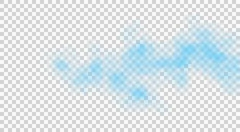 Thick light blue smoke cloud on transparent background Stock Illustration