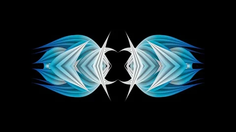 Thick lines move in a spiral with a mirror effect, on a black background. Stock Footage 273295438
