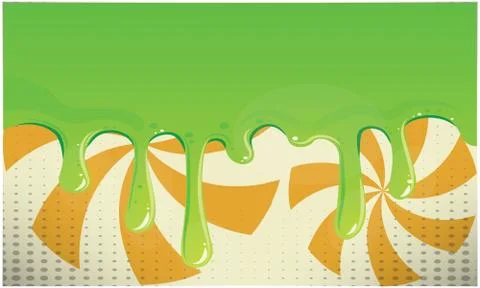 Thick liquid flow on paper background Illustrazione stock