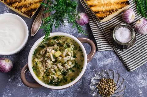Thick meat soup Foto stock
