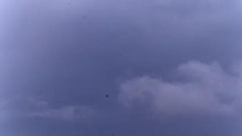 Thick monsoon cloud formations covering the sky before rainfall Video stock 336532856