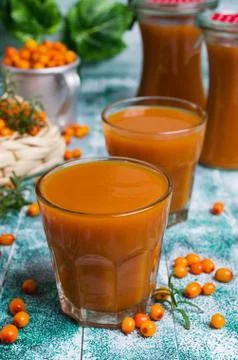 Thick orange drink Stock Photos