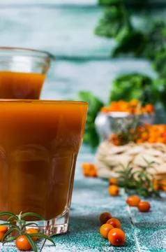 Thick orange drink Stock Photos