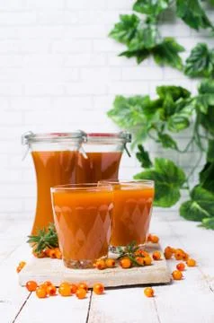 Thick orange drink Stock Photos