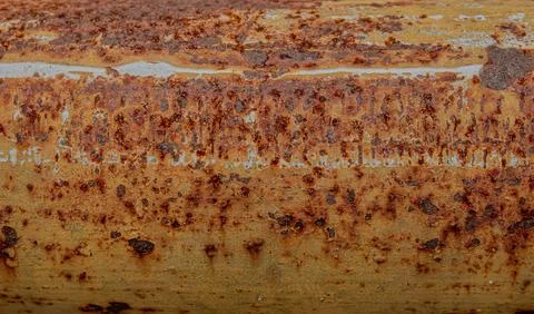 Thick oxidized layer on old iron Stock Photos