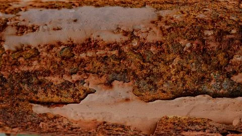 Thick oxidized layer on old iron Stock Photos