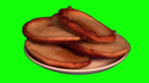Thick pancakes on saucer Stock Footage 48464638