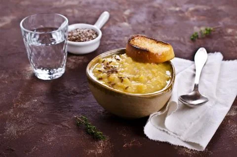 Thick pea soup Stock Photos