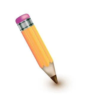 Thick pencil with eraser Stock-Illustration
