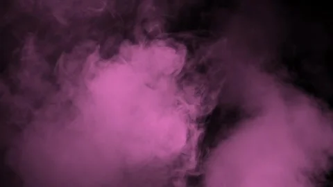 Thick Pink Smoke Billowing on Black Background Stock Footage 345372247
