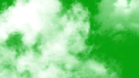 Thick pluffy clouds on green screen Stock Footage 342615843