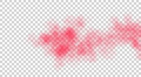 Thick red smoke cloud on transparent background Stock Illustration