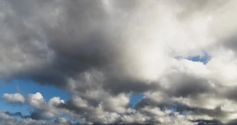 Thick Rolling Clouds Blue Sky Sunset Timelapse 4K Stock Footage 113905240