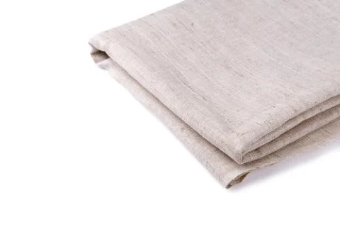 Thick rough fabric isolated on white background. Stock Photos