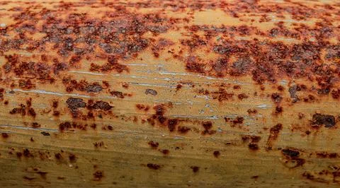 Thick rust layer on steel background Stock Photos