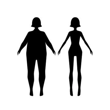 Thick slim body back icon Stock Illustration