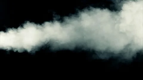 Thick smoke on black background Stock Footage 10604294