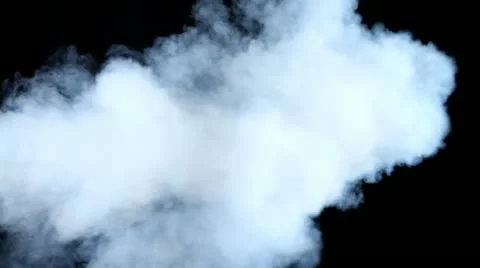 Thick smoke on black background Stock Footage 10838771