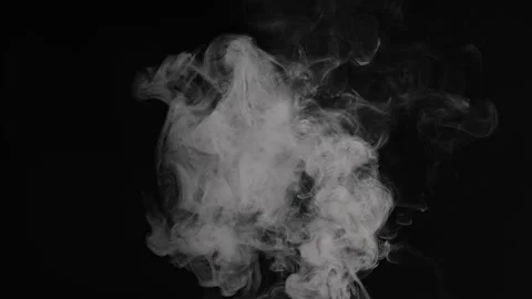 Thick smoke on a black background. Gray fog. Smoke and fire. Smoking and va.. Vídeo Stock 258770119
