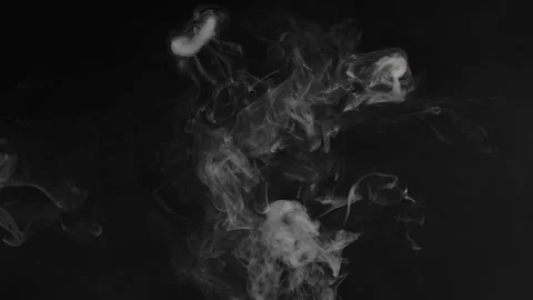 Thick smoke on a black background. Gray fog. Smoke and fire. Smoking and va.. Vídeo Stock 258770128