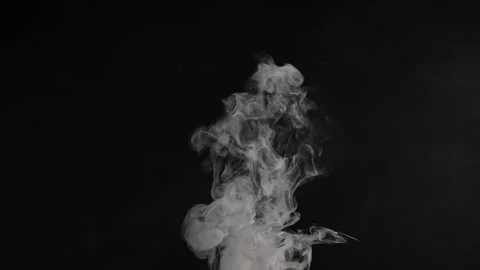 Thick smoke on a black background. Gray fog. Smoke and fire. Smoking and va.. Stock Footage 258770206