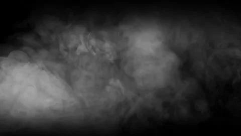Thick smoke on a black background. Gray fog. Smoke and fire. swirling smoke Stock Footage 312884823