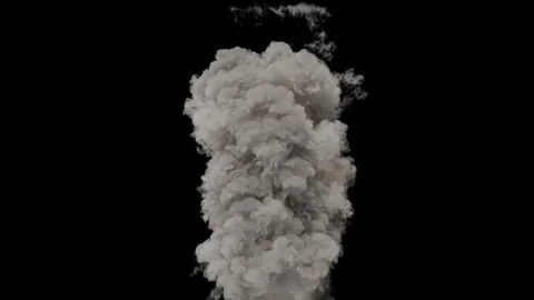 The thick smoke in the center of the frame quickly stands out and dissolves into Stock Footage 276486829