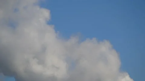 Thick smoke from a chimney - blue sky, time lapse - abstract background Stock Footage 146813221