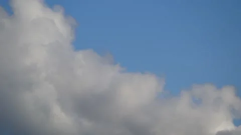Thick smoke from a chimney - blue sky, time lapse - abstract background Stock Footage 146815064
