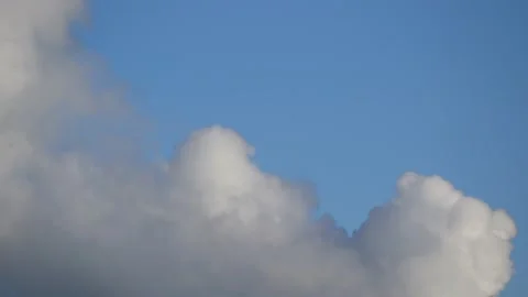 Thick smoke from a chimney - blue sky, time lapse - abstract background Stock Footage 146826881