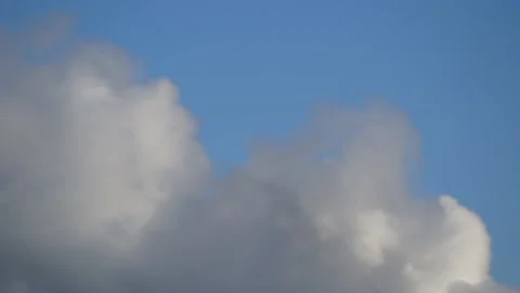 Thick smoke from a chimney - blue sky, time lapse - abstract background Stock Footage 146827168
