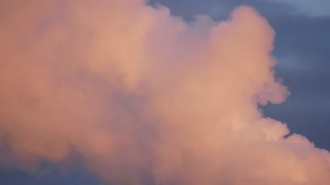 Thick smoke from a chimney - blue sky, time lapse - abstract background Stock Footage 146835473