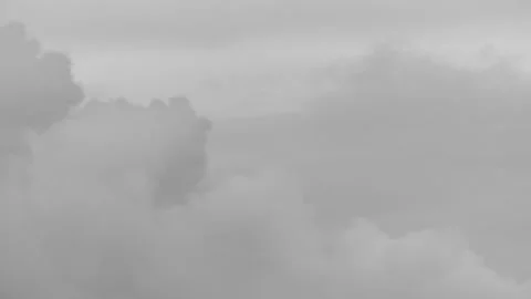 Thick smoke from a chimney in the sky in time lapse - monochrome background Stock Footage 145222795