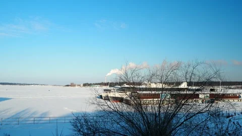 Thick smoke comes out of the pipe of a gas heating station . Video stock 167994446